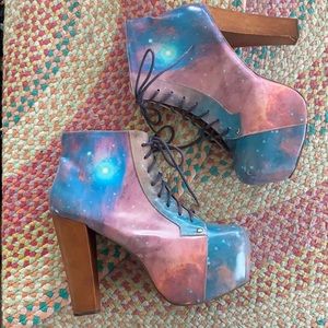 Beautiful Jeffrey Campbell rainbow galaxy Litas